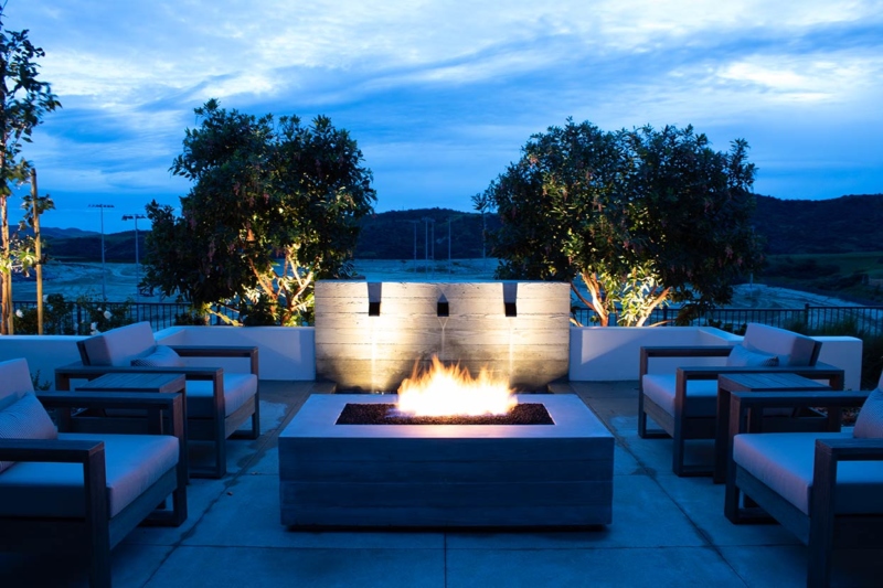 Fire pit with chairs